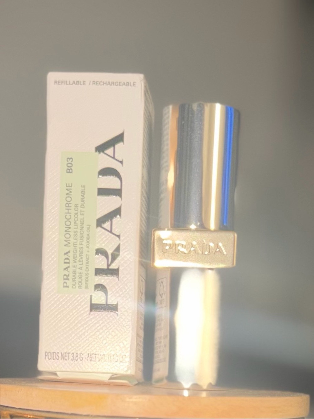 Prada Monochrome Lipstick B03 - Coral Pink - Picture 3 of 5